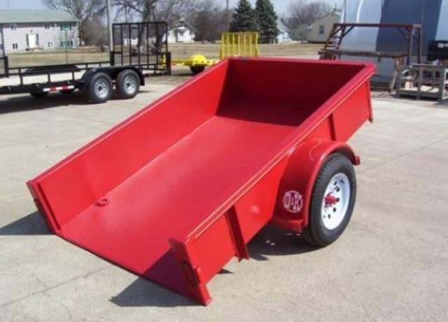 Rental store for TRAILER- SINGLE AXLE  4X6 W SIDES- RED in Highland MI